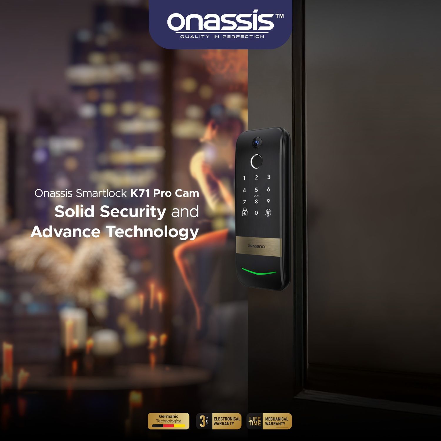 Jual Onassis Smart Lock K71 Pro Cam - Fingerprint | RFID Card | Apps ...