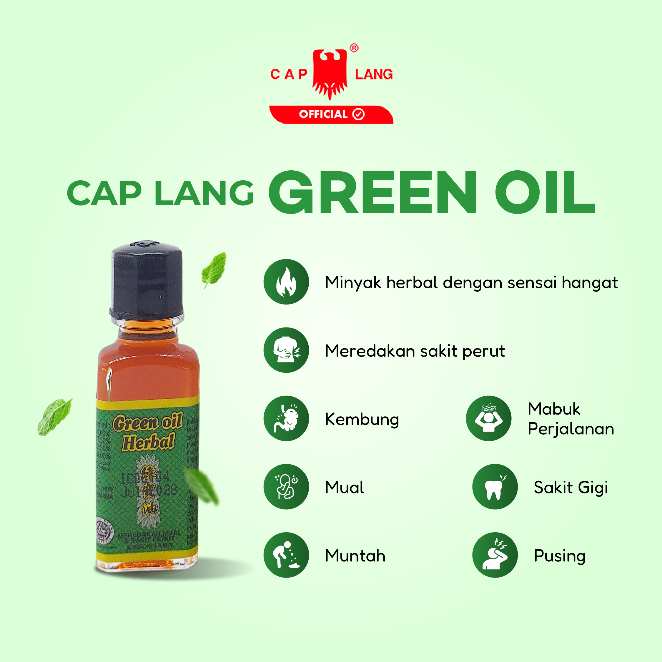 Jual CAP LANG - Green Oil 10 ml - Minyak Herbal Hangat & Segar | Shopee ...