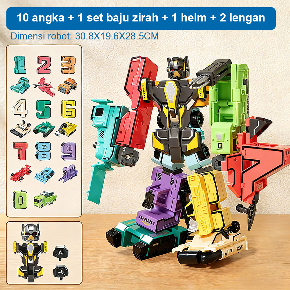 Jual WETECH 0-9 Digital Robot Angka Deformasi Besar Number Transfrmer ...