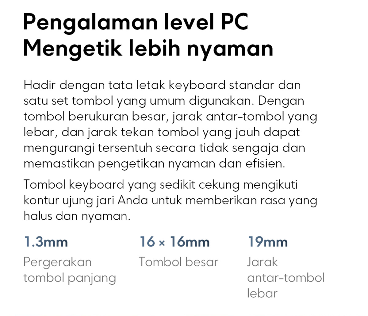 Jual POCO Pad M1 Keyboard | Desain ergonomis | 64 PC-grade keyboard ...