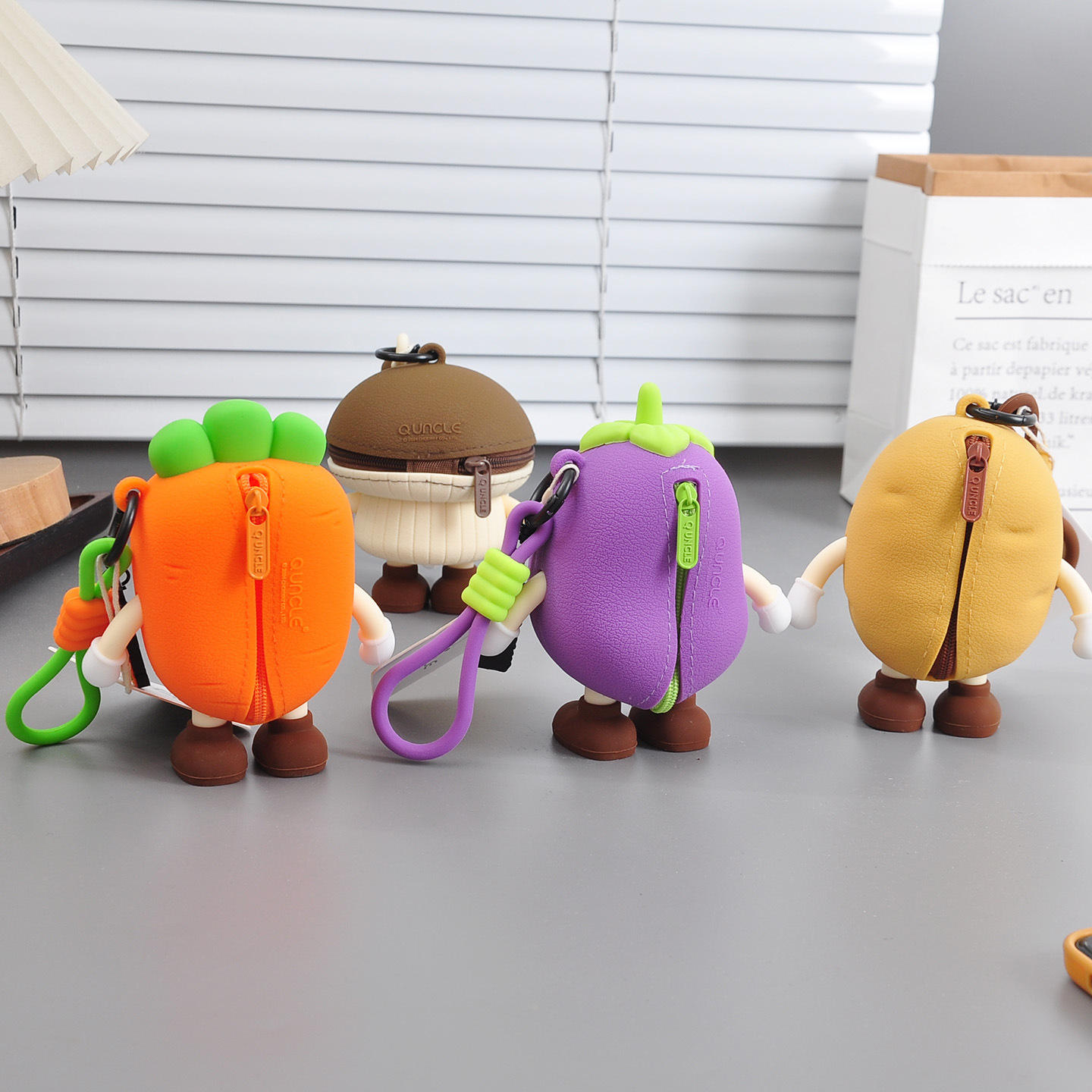 Jual LOZTOYS Silikon Mini Dompet Koin Keychain Jamur Kentang Gantungan ...