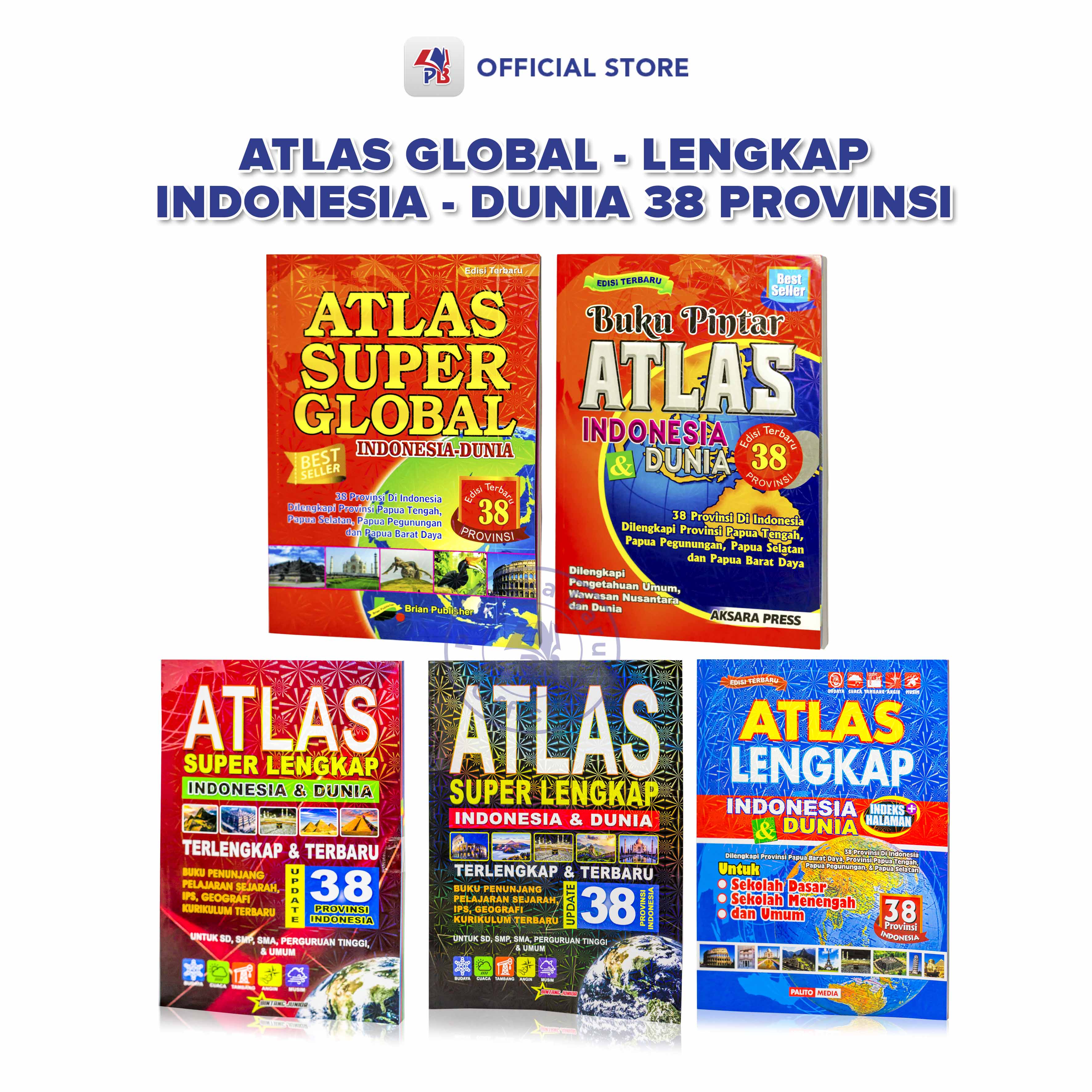 Jual Buku Atlas 38 Provinsi Edisi Terbaru / Atlas Lengkap Indonesia Dan ...