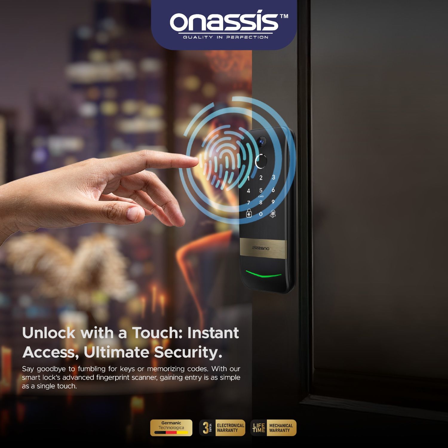 Jual Onassis Smart Lock K71 Pro Cam - Fingerprint | RFID Card | Apps ...
