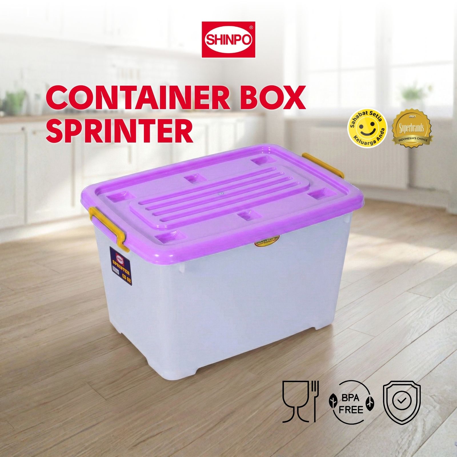 Jual SHINPO Kontainer Plastik Dengan Roda Sprinter Container Box Kotak ...