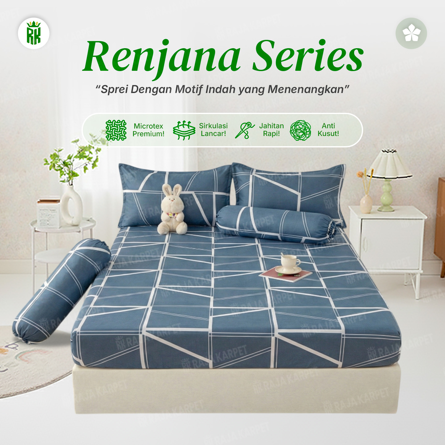 Jual RAJA KARPET - Sprei Set Sarung Bantal Guling Aneka Motif Ukuran ...