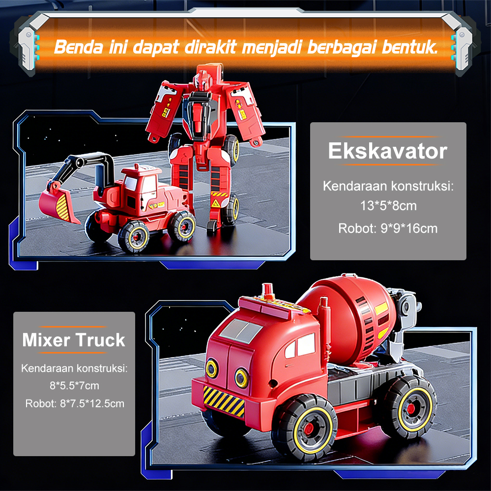 Jual WETECH Mainan Robot Deformasi 6-in-1 Robot Rakitan Optimus Primer ...