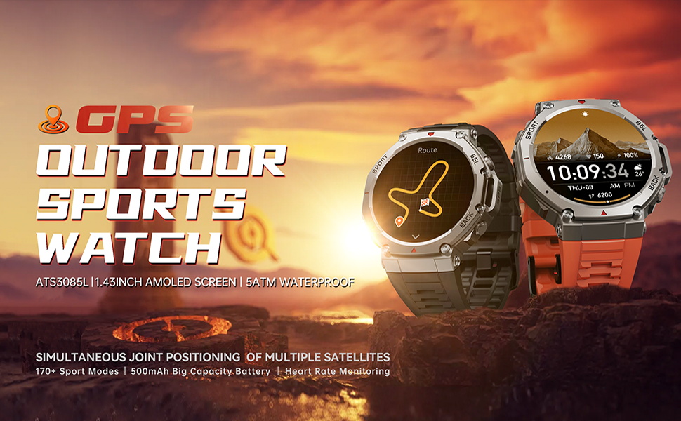 Jual SKMEI B78 Smartwatch Pria GPS Map | 1.43 Amoled | 5ATM Waterproof ...