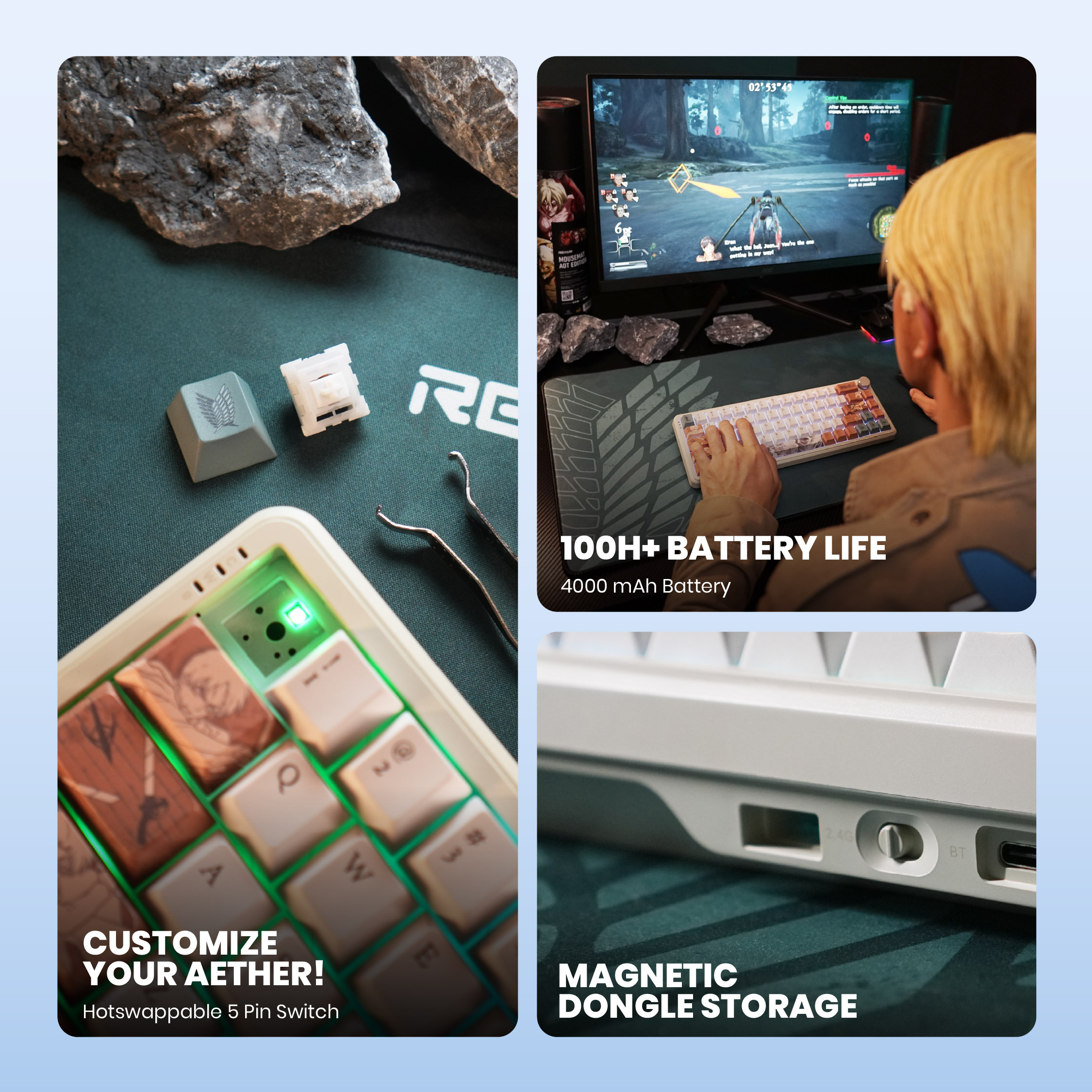 Jual [Exclusive Launching] Rexus x Attack on Titan - Keyboard Gaming ...