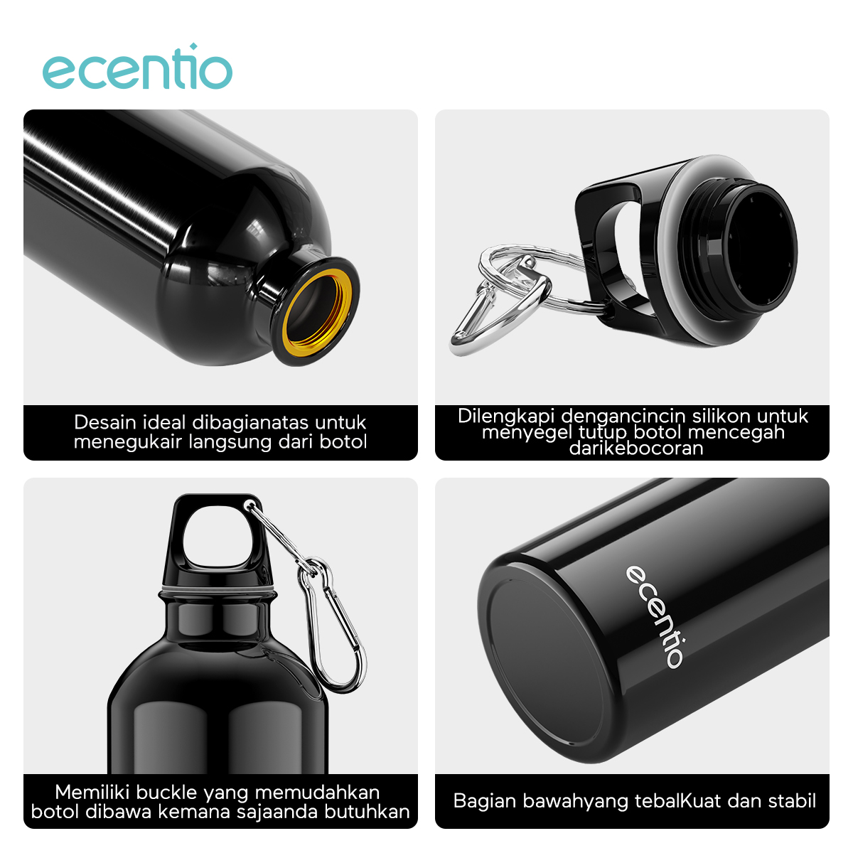 Jual ecentio outdoor botol minum Cangkir aluminium/Botol olahraga Leak ...