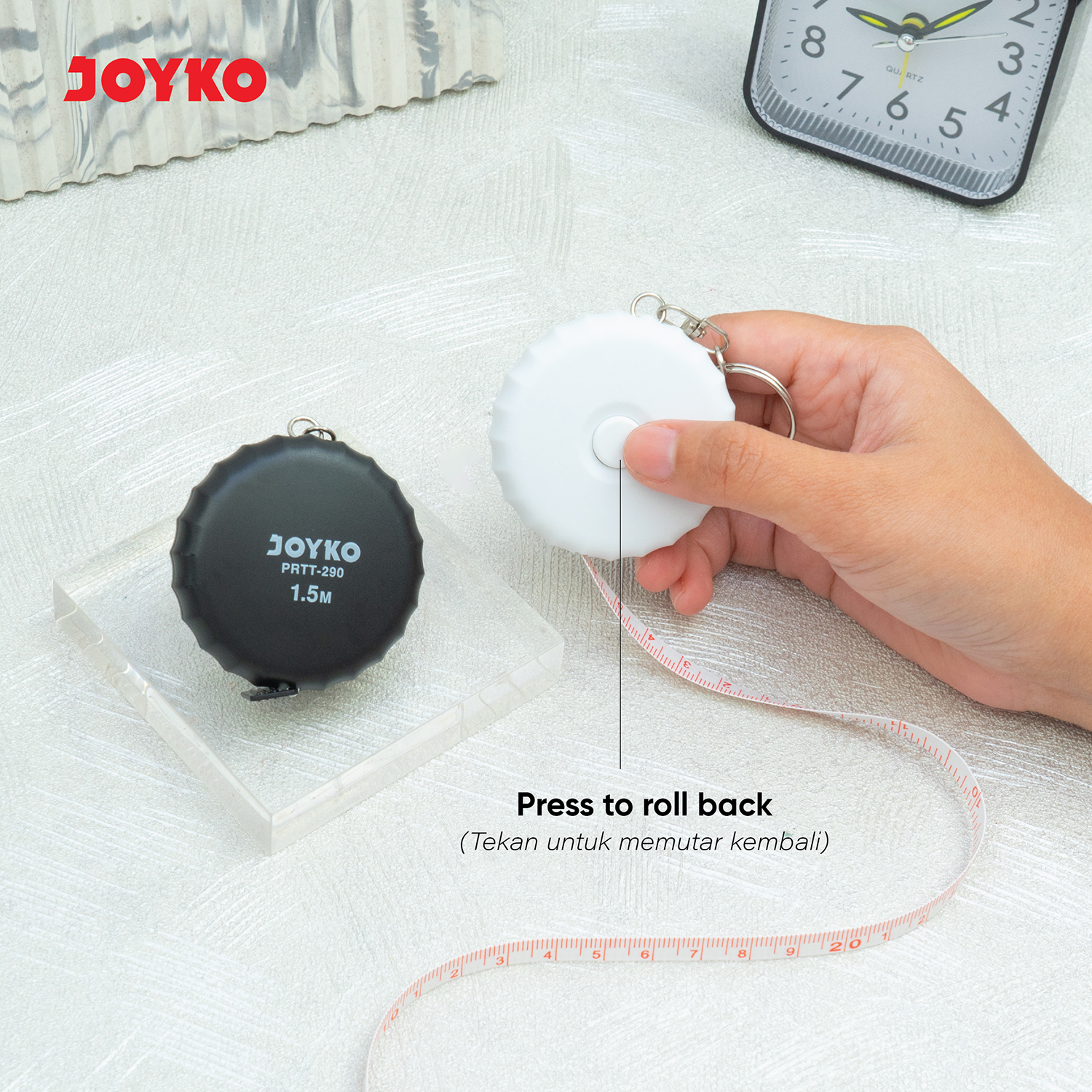 Jual JOYKO Meteran Mini Pocket Ruler Tailoring Tape PRTT-290 1.5 Meter ...