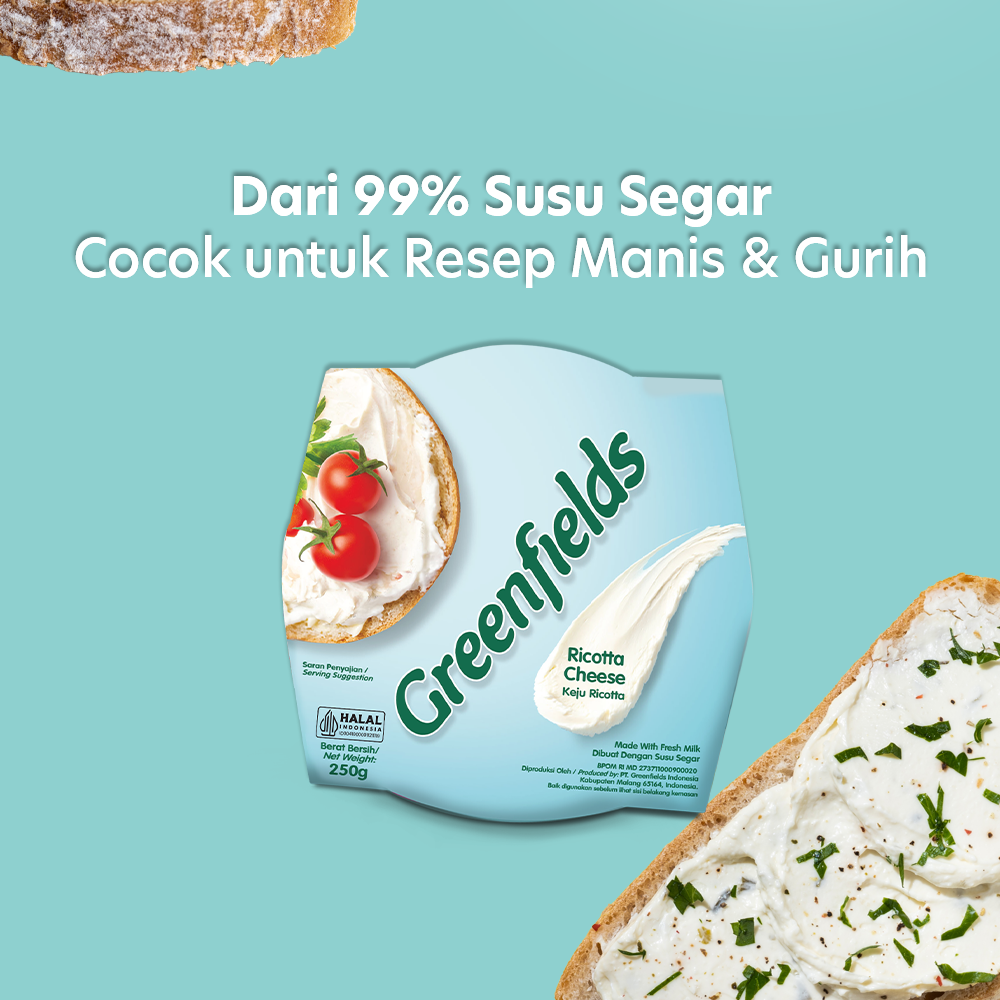 Jual Keju Greenfields - Ricotta Cheese 250 g | Shopee Indonesia