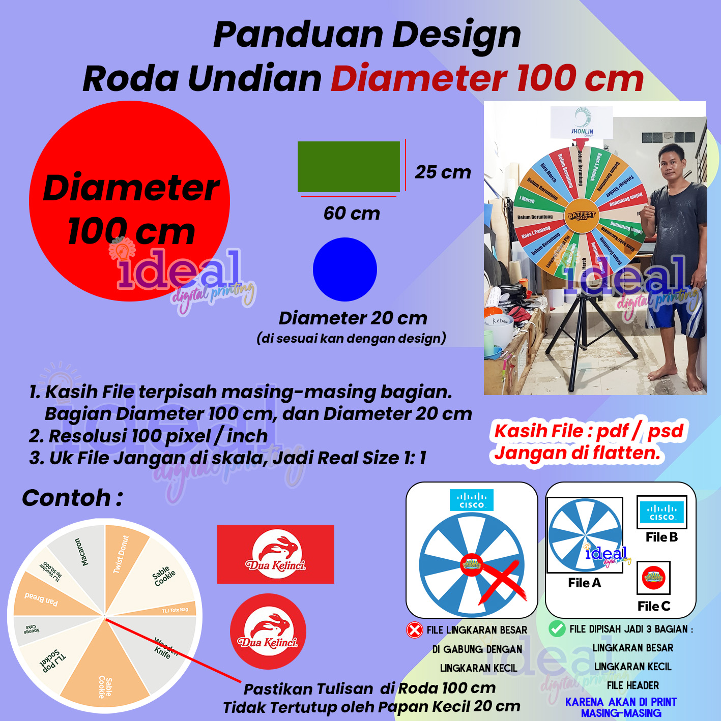 Jual Roda undian 100cm roda keberuntungan wheels of fortune Tipe C ...