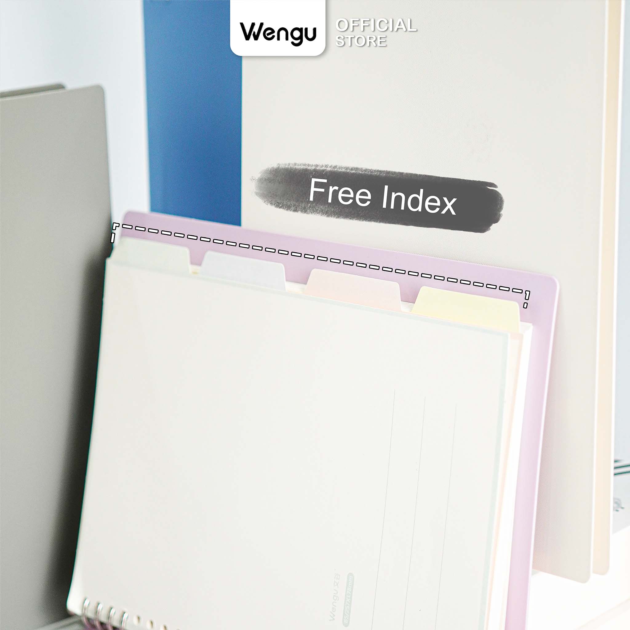Jual [BARU] Wengu Binder A5 B5 Isi 60 Lembar Ring Besi Polos Simple ...