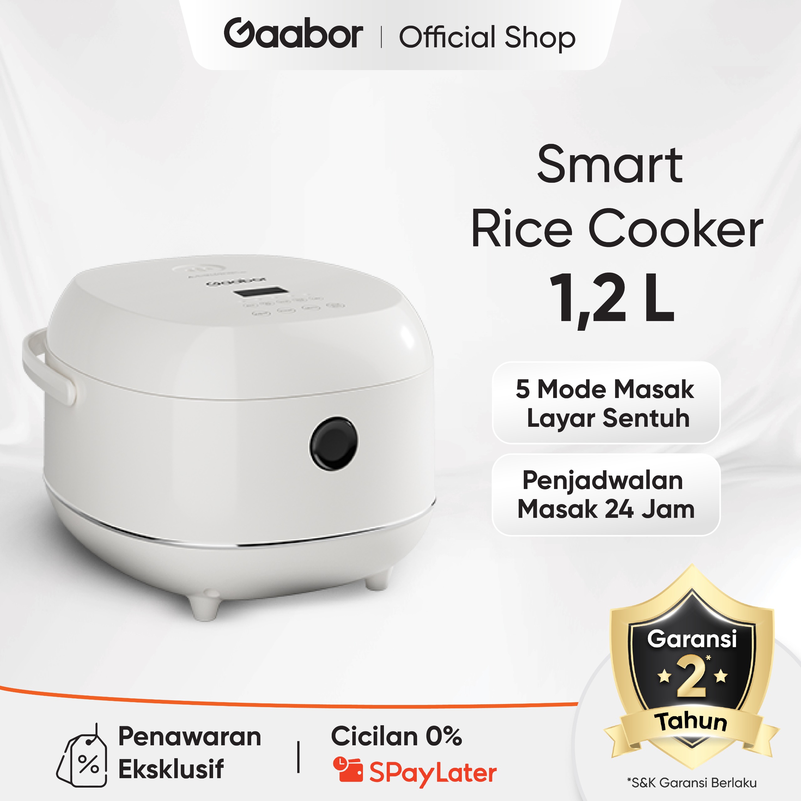 Jual Gaabor Rice Cooker 2.2L Low Watt 400W Hemat Listrik | Magic Com ...
