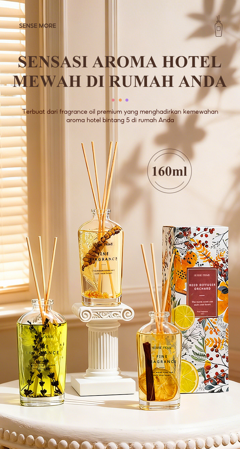 Jual OHSOME Sense More Reed Diffuser Pengharum Ruangan Aroma Bunga ...