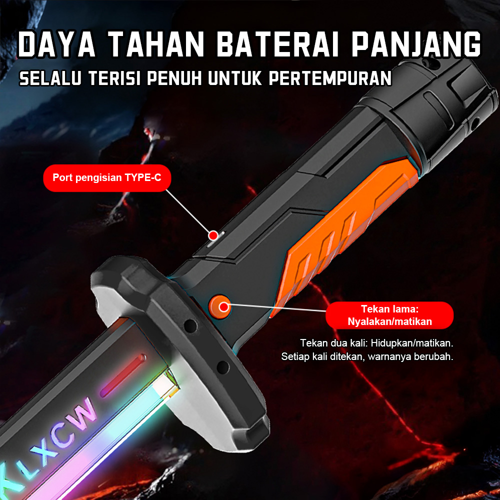 Jual WETECH Mainan Pedang Lampu 7 warna Rechargeable with Efek Suara ...