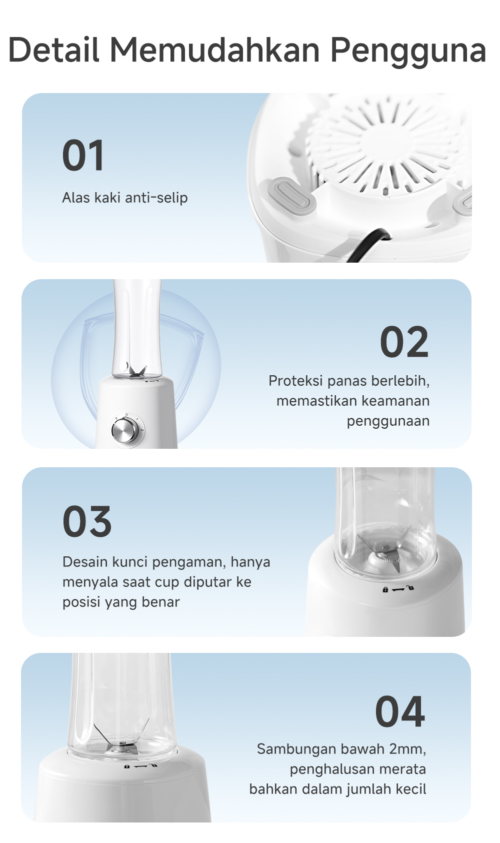 Jual Simplus 2-in-1 Blender 700ml Kapasitas Besar 2 Tumbler Travel Cup ...