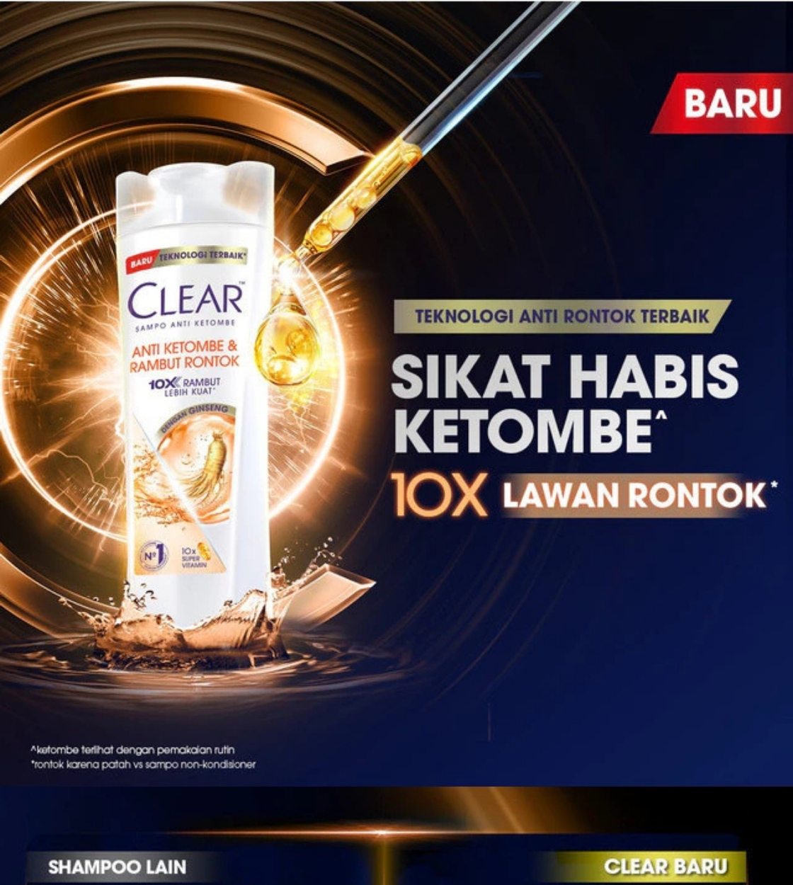 Jual CLEAR Shampoo Anti Ketombe & Rambut Rontok 300ml x (2 PCS ...