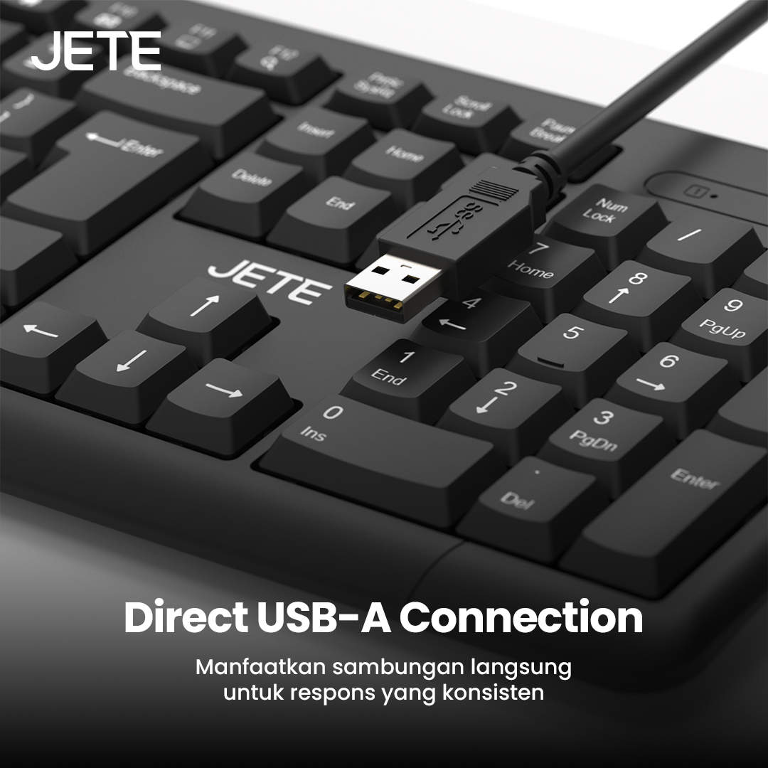 Jual Keyboard Mouse Combo JETE MK101 Keyboard Mouse Kabel 1200 DPI ...