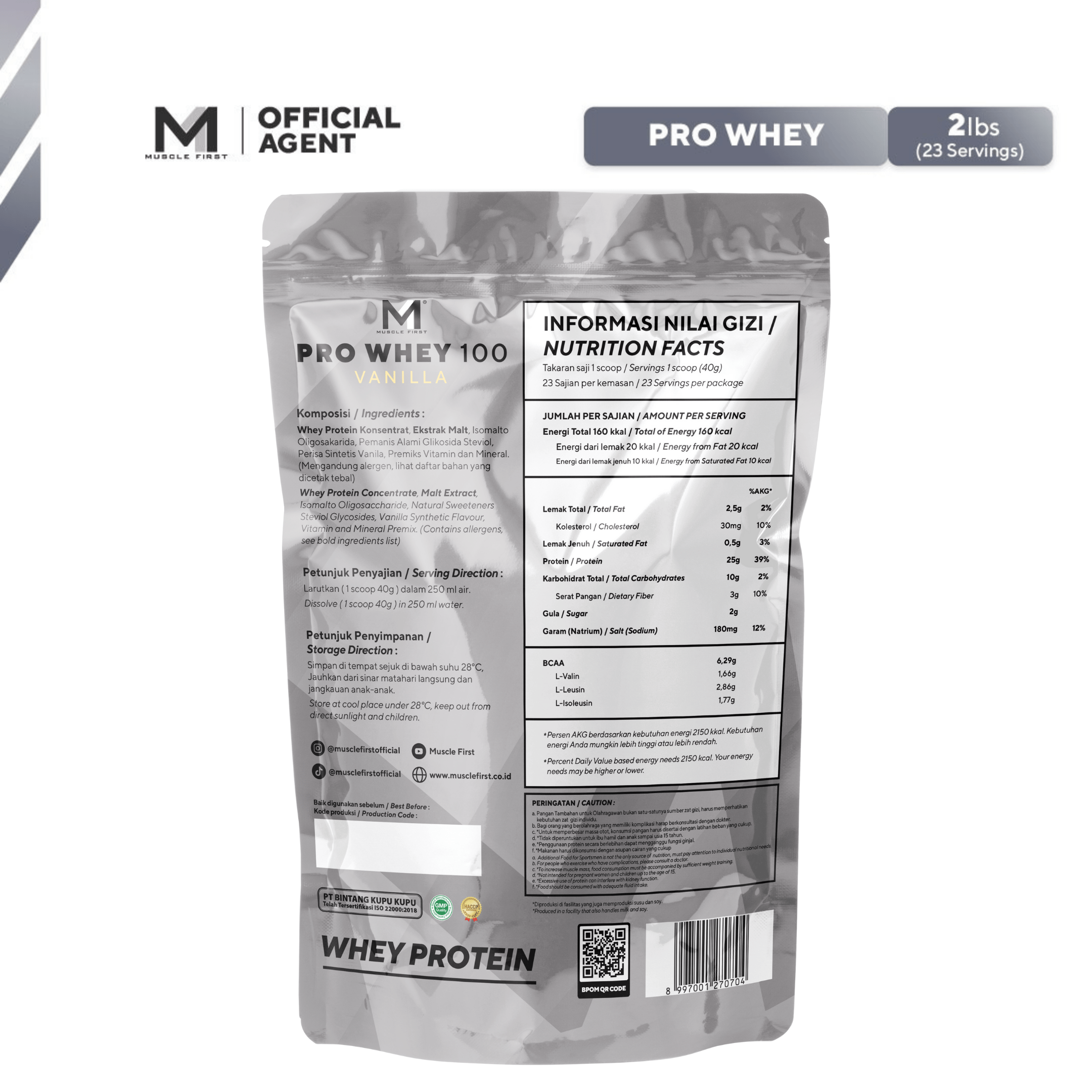 Jual MUSCLE FIRST Pro Whey 100 2lbs/900gr - Whey Protein Suplemen ...
