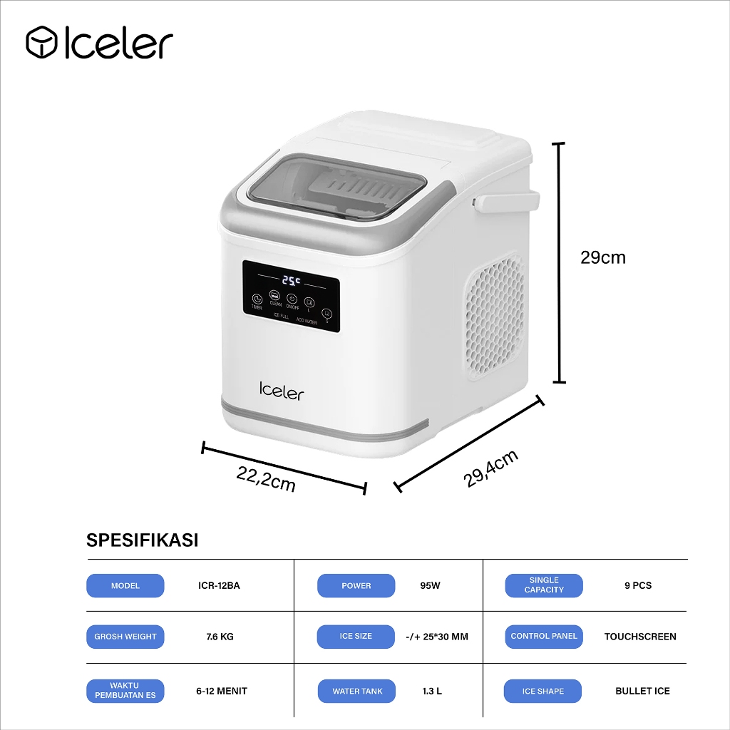 Jual Iceler Mesin Es Portable Ice Maker 12 Kg per Hari | Shopee Indonesia