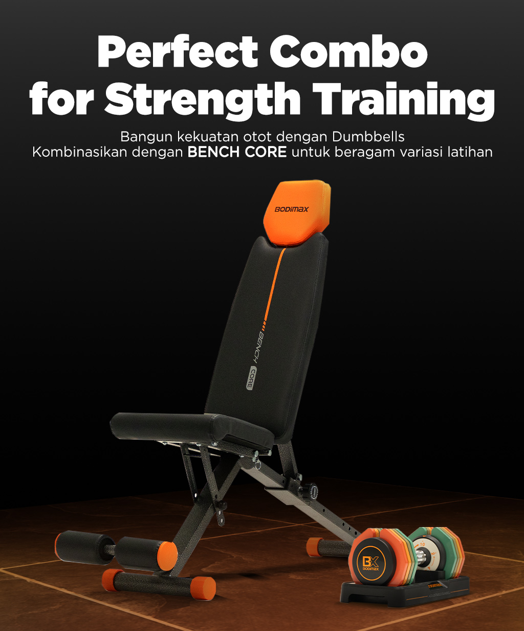 Jual BODIMAX BENCH CORE / Adjustable Workout Bench / Bangku Latihan ...