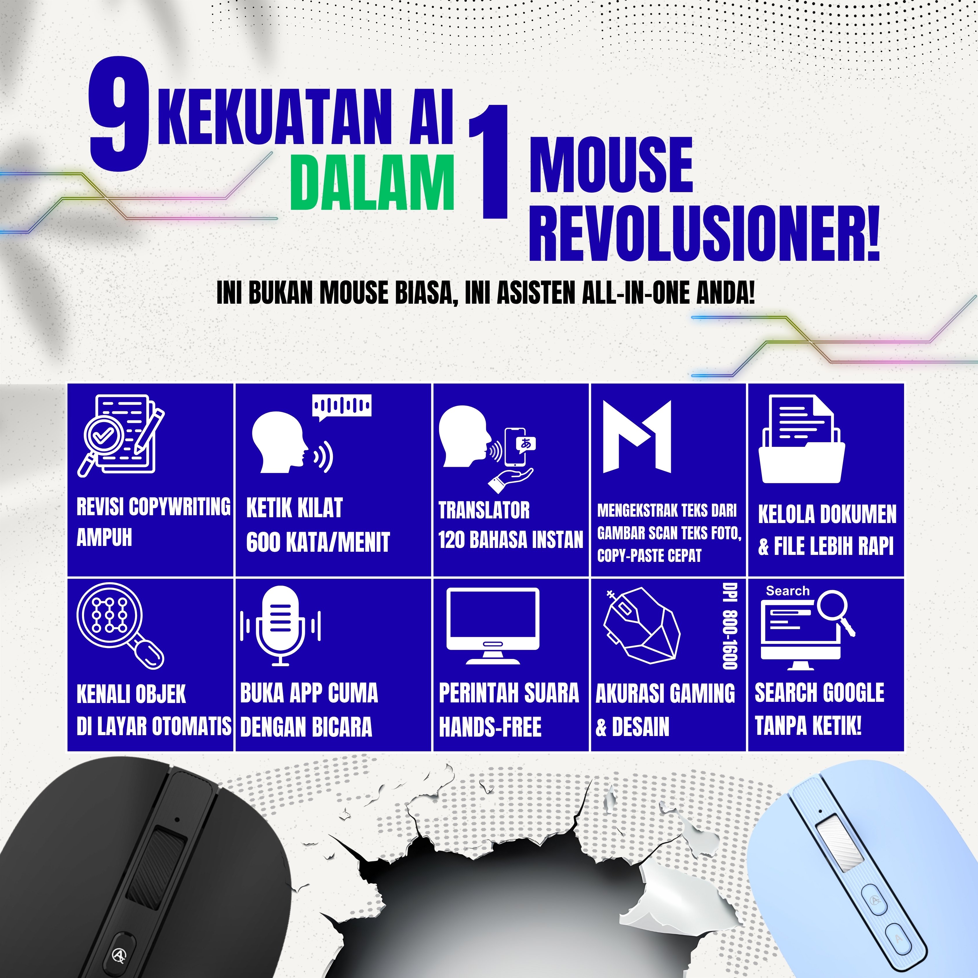 Jual MICLINK RULINK MR08 Mouse AI Cerdas Voice Assistant ChatGPT ...