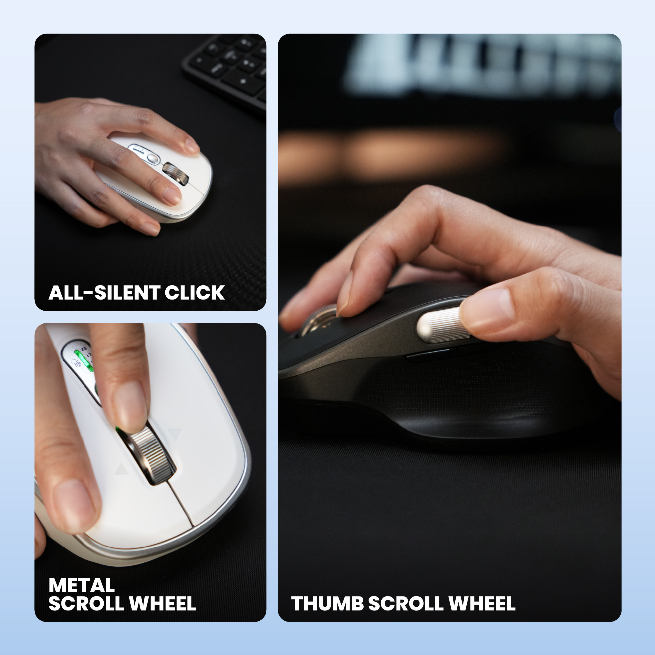 Jual Rexus Flow QZ20 Mouse Office Wireless Ergonomic Silent Click ...