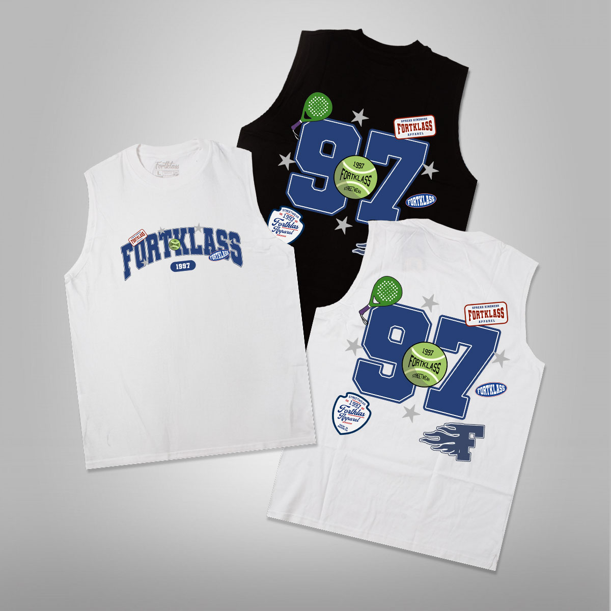 Jual Fortklass T-Shirt Kaos Singlet Oversize PATCH Kaos Tanpa Lengan ...
