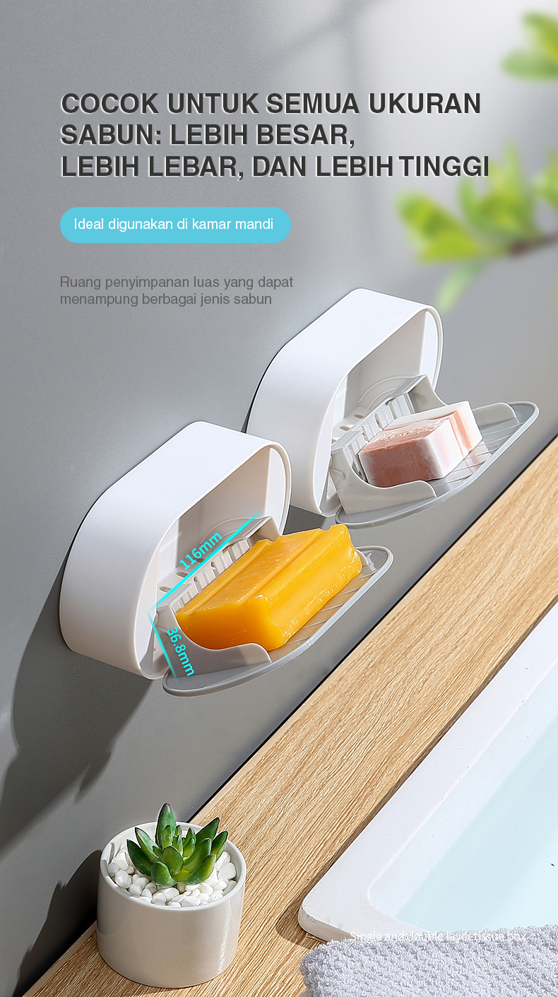 Jual ECOCO Clamshell Soap Dish - Tempat Rak sabun batang mandi cuci ...