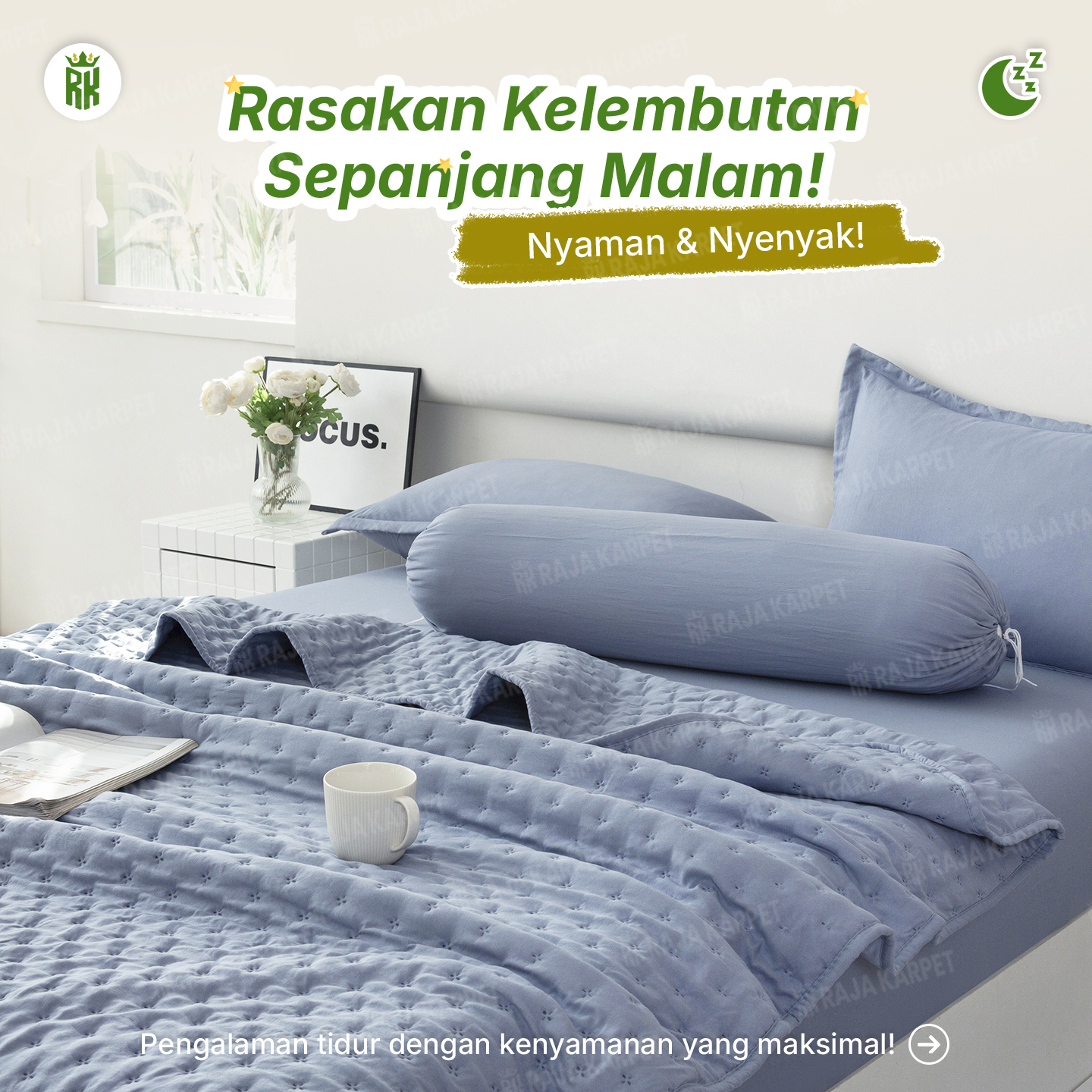 Jual RAJA - Set Selimut Sprei Korean Series Sprei Set Sarung Bantal ...