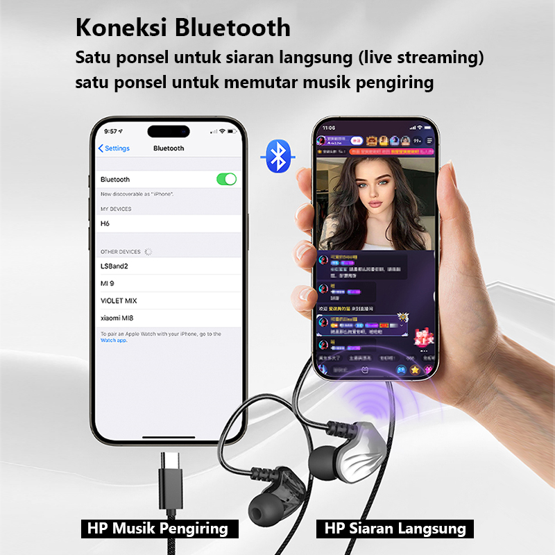Jual NETPAC H6 Soundcard Headset Earphone Bluetooth Live dengan ...