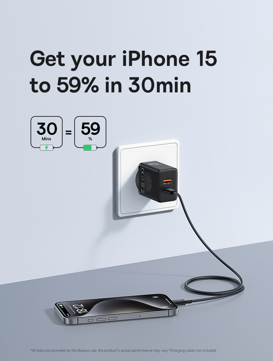Jual Baseus Charger Mini Cube Fast Charging C+U 20W EU BCT Cooling ...