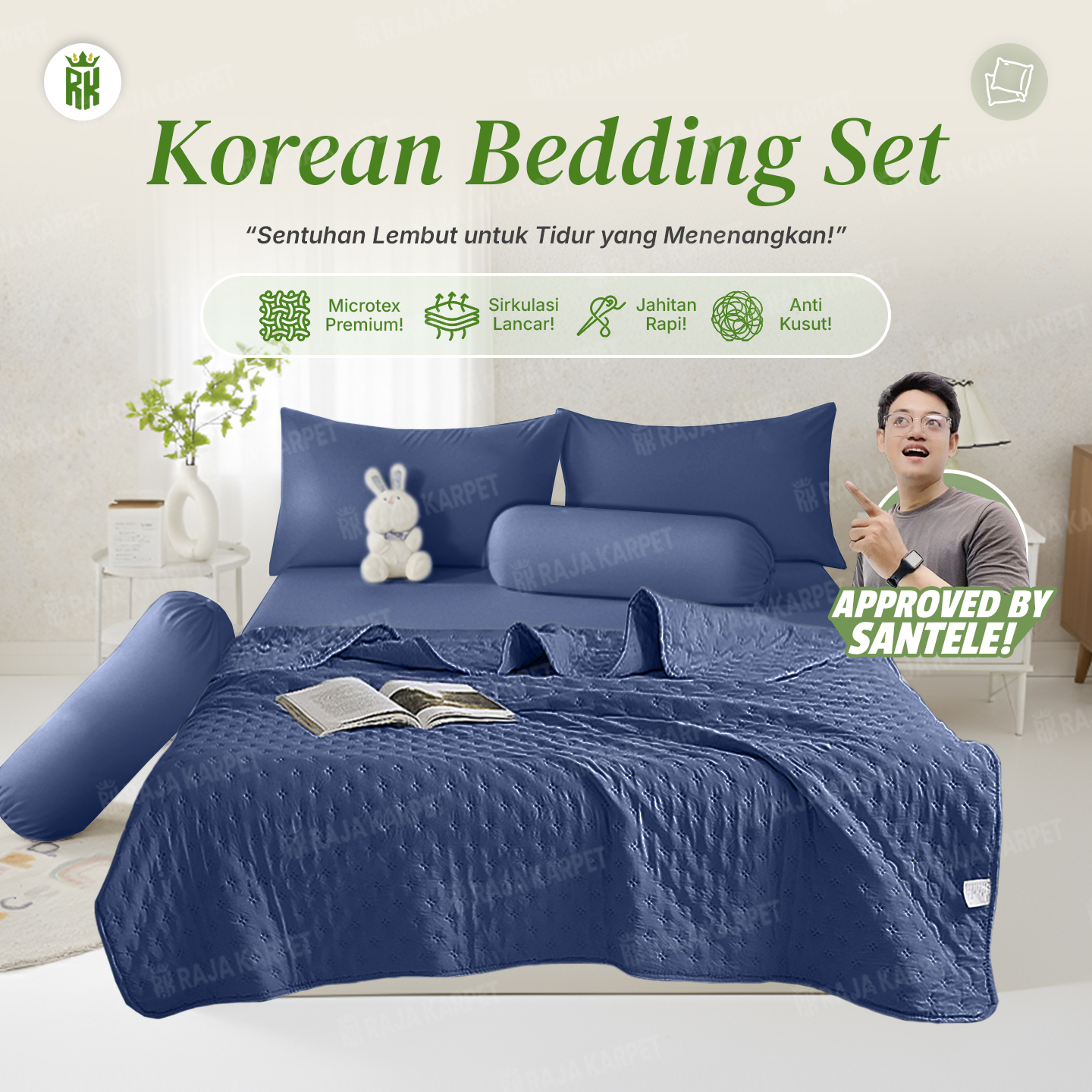 Jual RAJA X SANTELE Set Selimut Sprei Korean Set Selimut Sprei Set ...