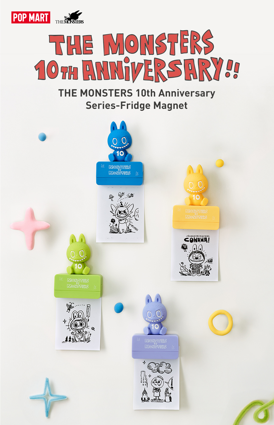 Jual POP MART THE MONSTERS 10th Anniversary Labubu Series Fridge Magnet ...