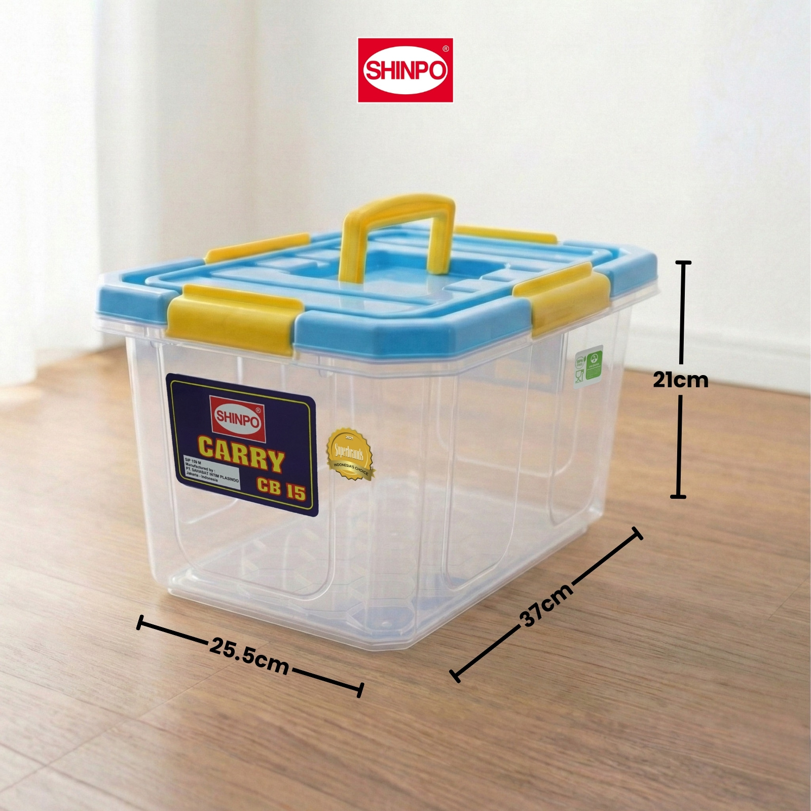 Jual SHINPO Kotak Penyimpanan Carry Size M CB 15 Container Box Kunci ...