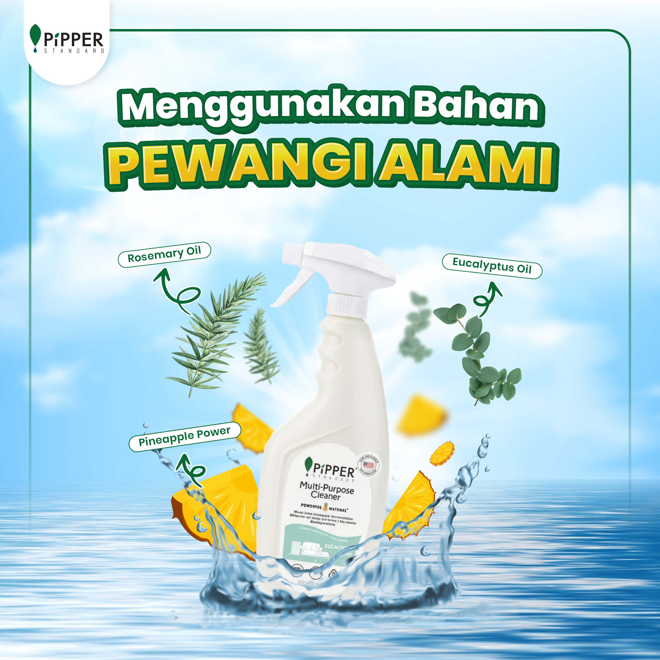 Jual PiPPER Multi Purpose Cleaner Eucalyptus Scent 500ml | Shopee Indonesia