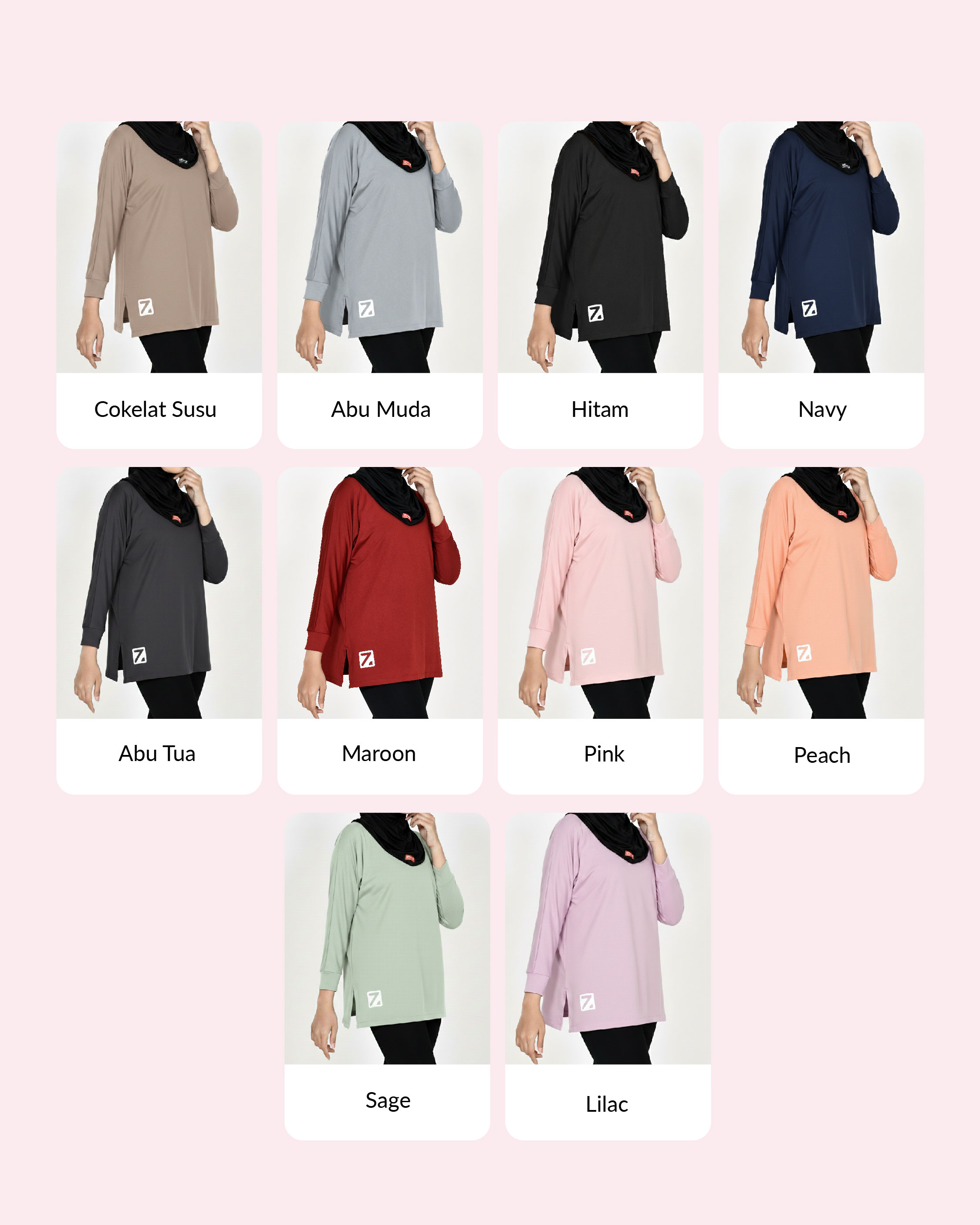 Jual Zeea Baju Olahraga Wanita Muslimah Fabric Quick Dry Inner Farah ...