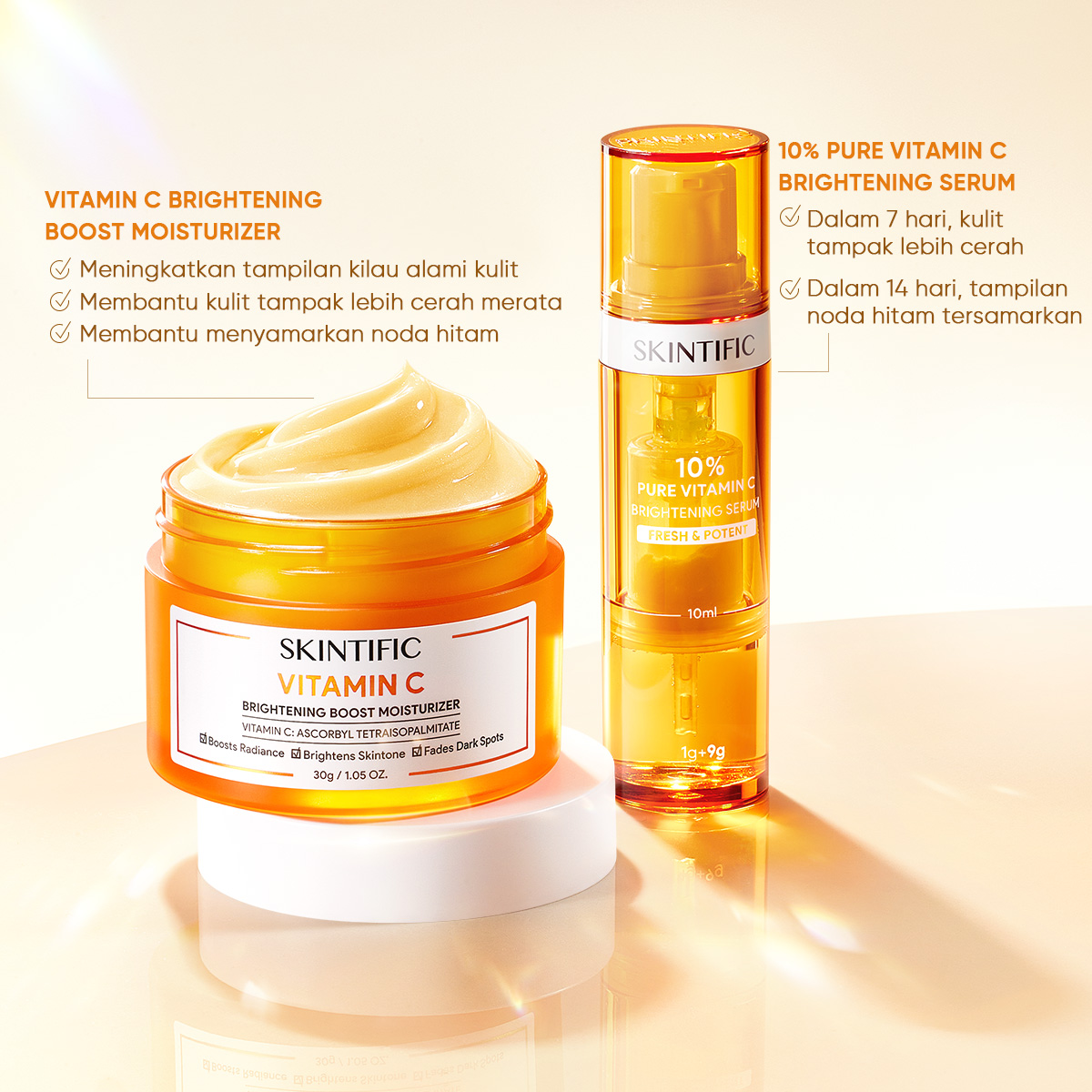 Jual SKINTIFIC - Vitamin C Brightening Boost Moisturizer – Pelembap ...