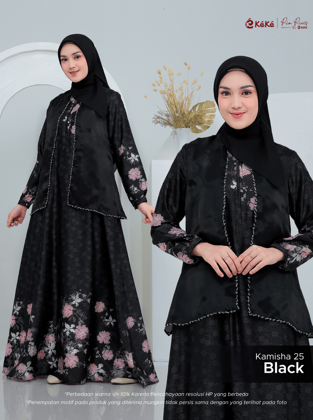 Jual Kamisha Dress Ria Ricis - Gamis Muslim Elegan Armany Silk ...