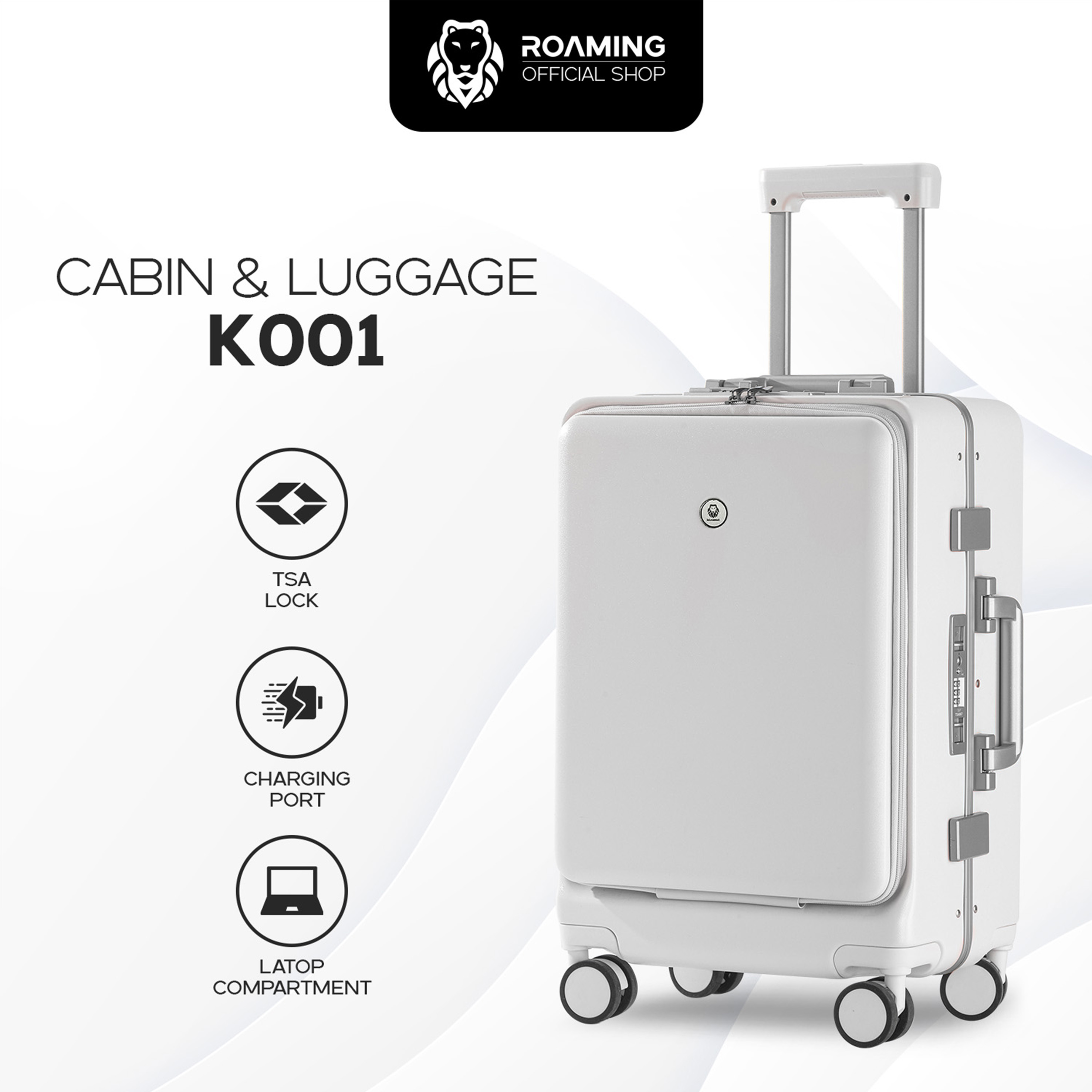 Jual Roaming Koper Kabin Laptop Frame Aluminium TSA Lock Size Kabin 20 ...