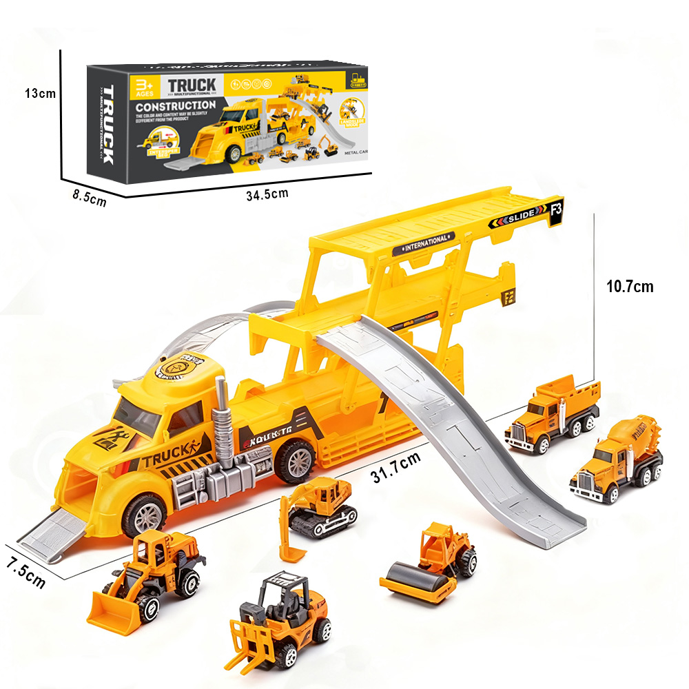 Jual Tatajoy Mainan Mobil Truk Kontainer 6 IN 1 Pull Back Kendaraan ...