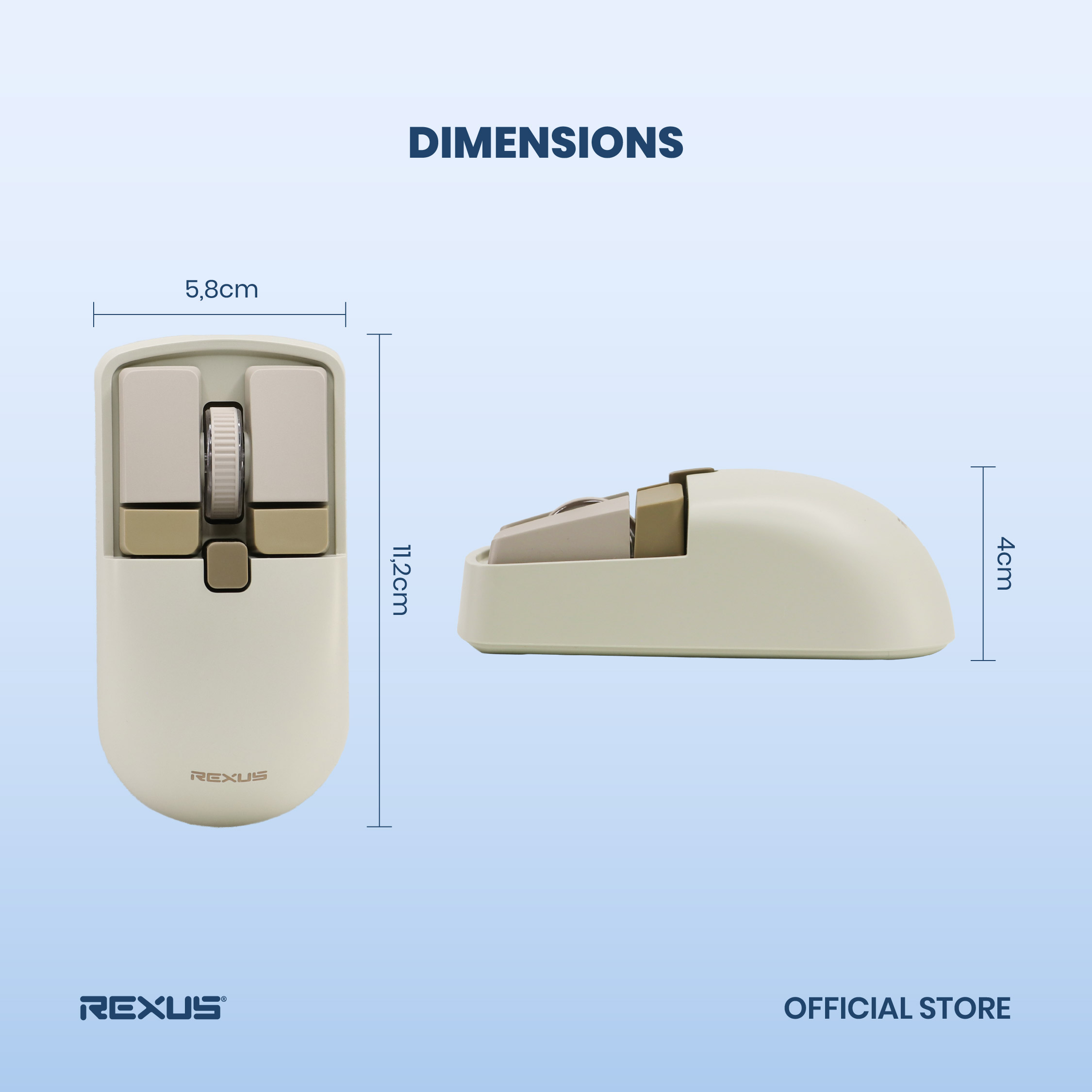 Jual Rexus Mouse Office Wireless Bluetooth QB400 | Shopee Indonesia