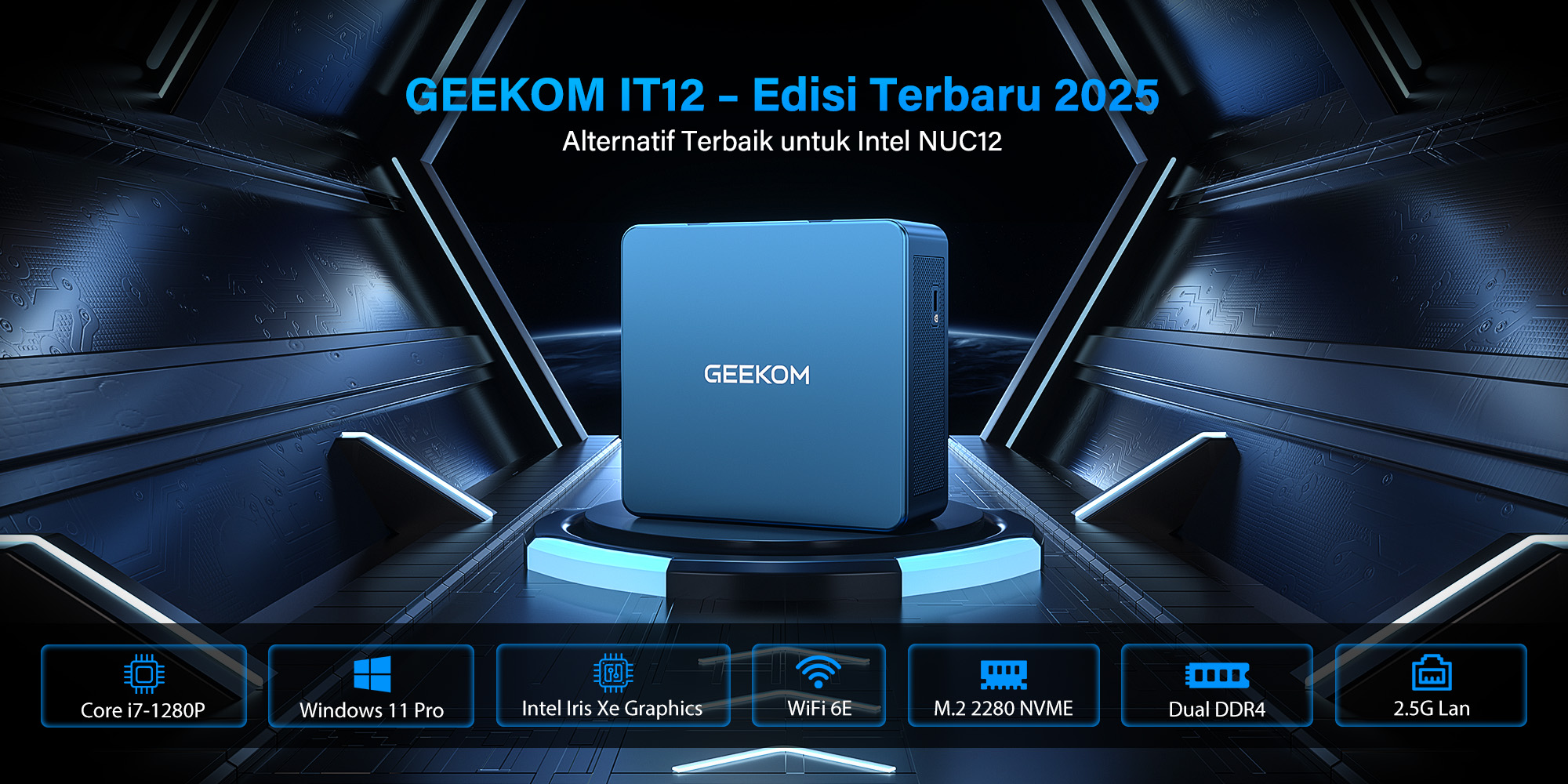 Jual Geekom Mini PC IT12 Intel i7 1280P RAM 32GB DDR4 1TB SSD Windows ...