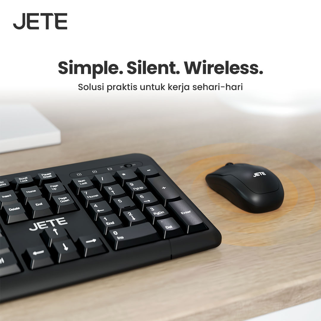 Jual Mouse Wireless JETE MS106 Mouse 1200 DPI Mouse Tanpa Kabel 2.4Ghz ...
