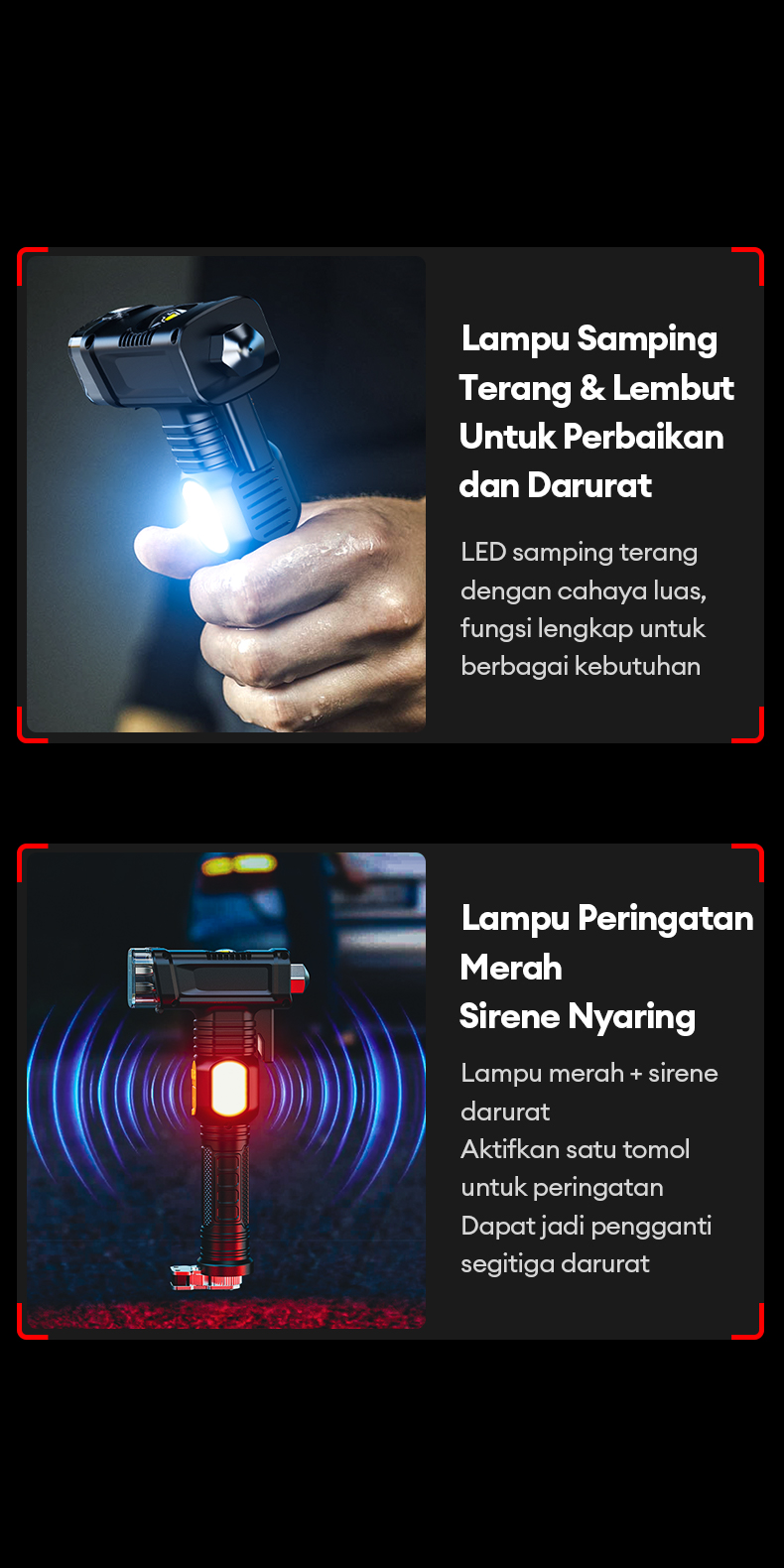 Jual JVJH senter led super terang zoom lampu senter Dengan pemecah ...