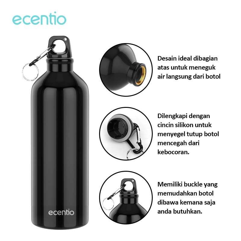 Jual ecentio outdoor botol minum Cangkir aluminium/Botol olahraga Leak ...