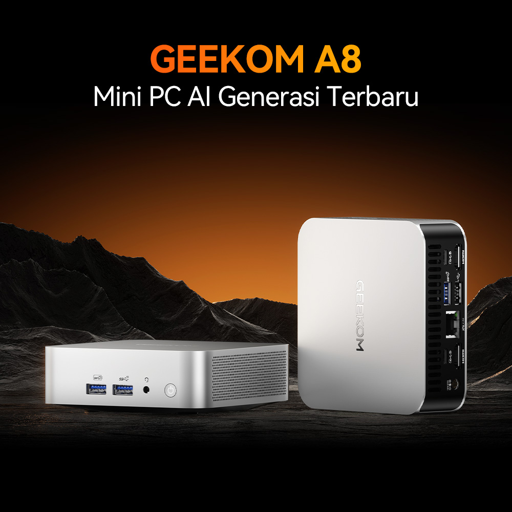 Jual Geekom Mini PC Gaming A8 AMD Ryzen 9 8945HS RAM 64GB DDR5 2TB SSD ...