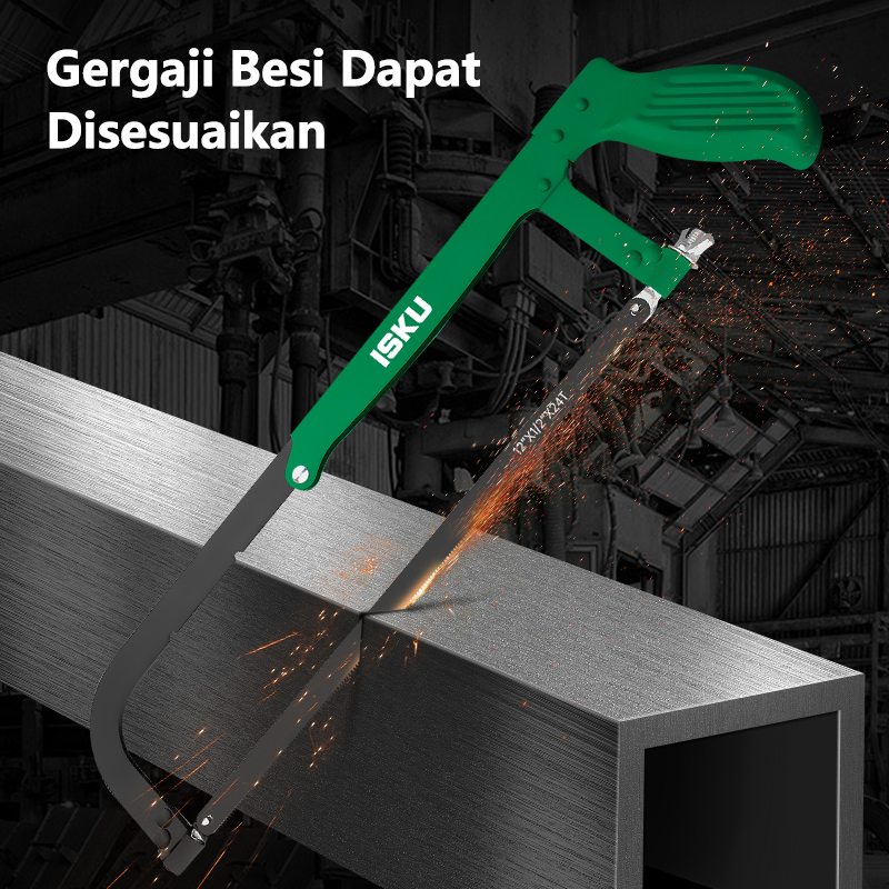 Jual ISKU Gagang Gergaji Besi 12 Inch Hacksaw Frame Aluminium Alloy ...