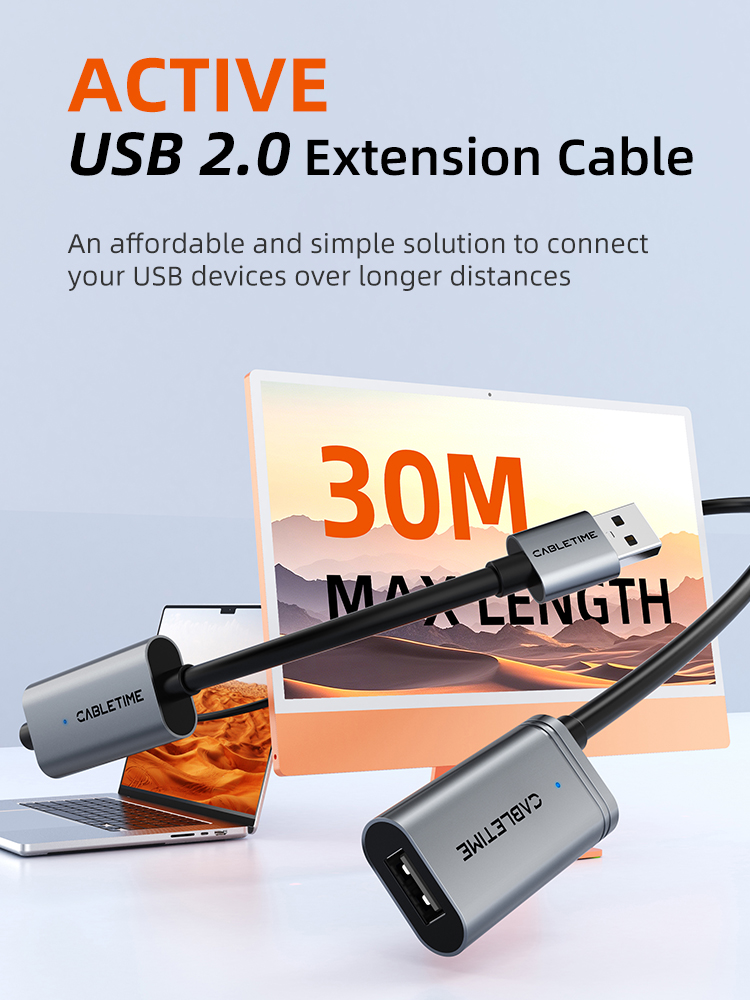 Jual CABLETIME Kabel USB Extension Active 3.0 Cable Extender High Speed ...